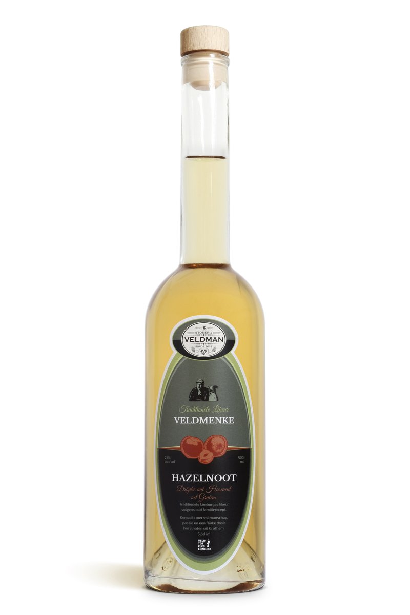 Veldmenke Hazelnoot 500ml 21% Alc/Vol